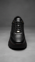 Chunky Black Leather Sneaker